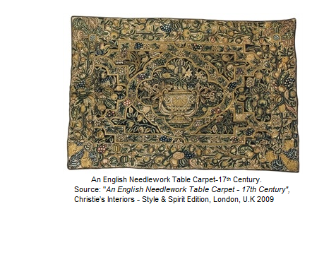 An English Needlework Table Carpet